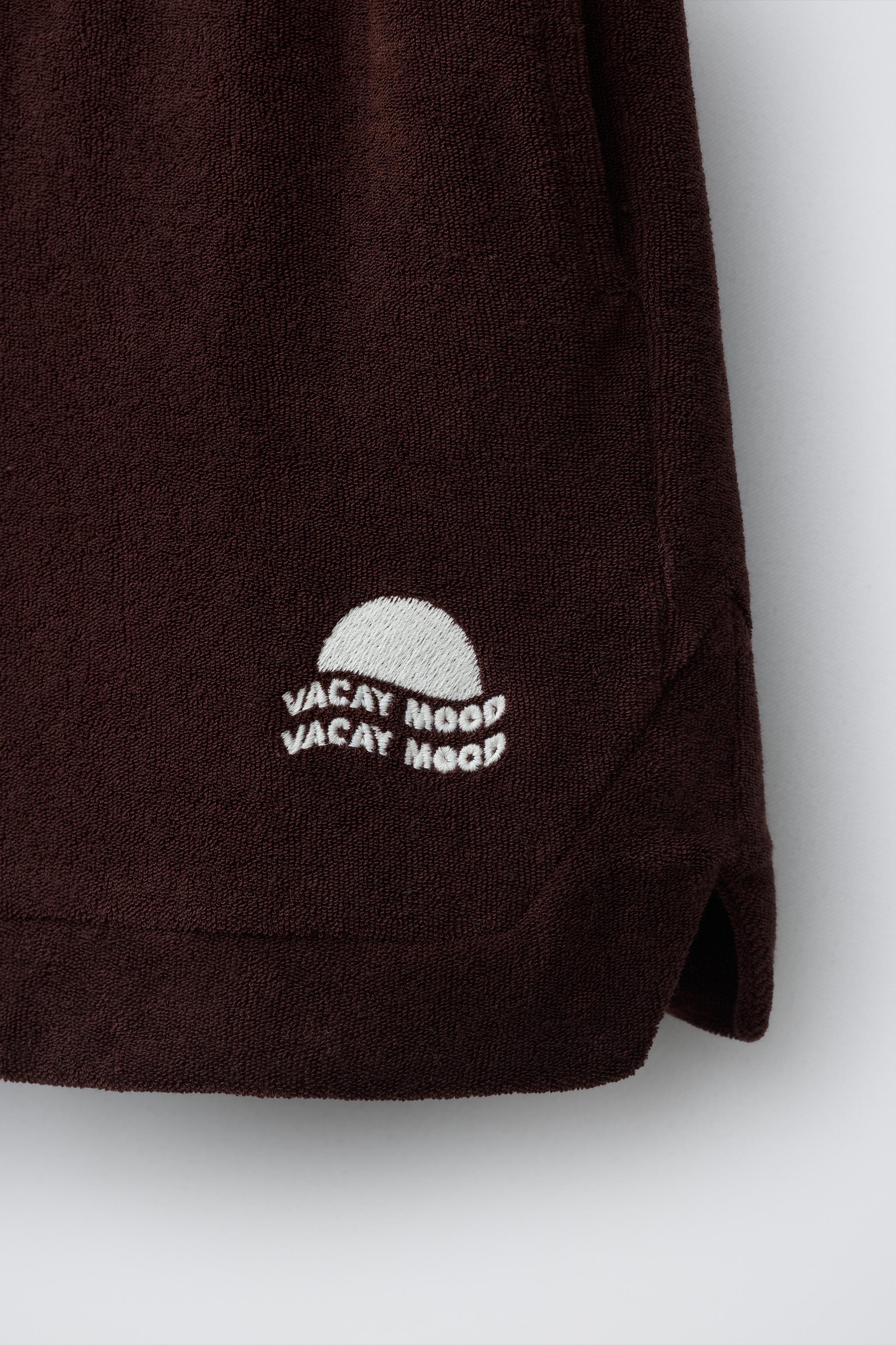TERRYCLOTH EFFECT SHORTS